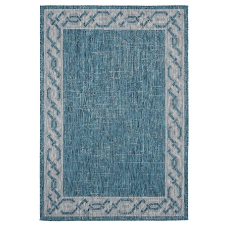 Manmade 7 ft. 10 in. x 10 ft. 6 in. Augusta Whitehaven Aqua Rectangle Oversize Rug MA3668694